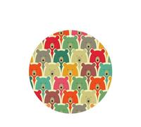 Poezjzw 4pcs Colorful Bears Pattern Lavender Scent Car Aroma Round Shape Hanging Fragrance Applies To Closet Shoe