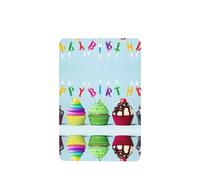 Poezjzw 4pcs Colorful Happy Birthday Cupcakes Pattern Lavender Scent Car Aroma Rectangle Hanging Fragrance Applies To Closet Shoe