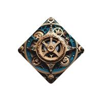 Poezjzw 4pcs Cool Steampunk Gears Pattern Lavender Scent Car Aroma Square Hanging Fragrance Applies To Closet Shoe
