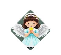 Poezjzw 4pcs Cute Little Angel Pattern Lavender Scent Car Aroma Square Hanging Fragrance Applies To Closet Shoe