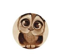 Poezjzw 4pcs Cute Owl Pattern Lavender Scent Car Aroma Round Shape Hanging Fragrance Applies To Closet Shoe