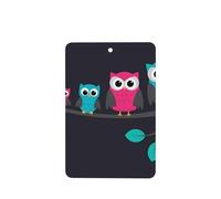 Poezjzw 4pcs Cute Owls Pattern Lavender Scent Car Aroma Rectangle Hanging Fragrance Applies To Closet Shoe