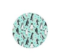 Poezjzw 4pcs Cute Penguins Pattern Lavender Scent Car Aroma Round Shape Hanging Fragrance Applies To Closet Shoe