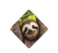 Poezjzw 4pcs Cute Sloth Pattern Lavender Scent Car Aroma Square Hanging Fragrance Applies To Closet Shoe