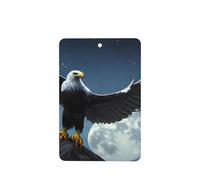 Poezjzw 4pcs Eagle Under The Stars Pattern Lavender Scent Car Aroma Rectangle Hanging Fragrance Applies To Closet Shoe