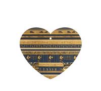Poezjzw 4pcs Egyptian Pharaonic Frescoes Pattern Lavender Scent Car Aroma Heart Shape Hanging Fragrance Applies To Closet Shoe