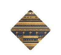 Poezjzw 4pcs Egyptian Pharaonic Frescoes Pattern Lavender Scent Car Aroma Square Hanging Fragrance Applies To Closet Shoe
