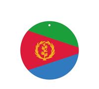 Poezjzw 4pcs Eritrean Flag Pattern Lavender Scent Car Aroma Round Shape Hanging Fragrance Applies To Closet Shoe