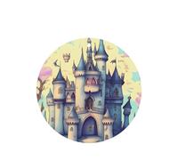 Poezjzw 4pcs Fairytale Castle Pattern Lavender Scent Car Aroma Round Shape Hanging Fragrance Applies To Closet Shoe