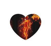 Poezjzw 4pcs Fire Nude Woman Flame Pattern Lavender Scent Car Aroma Heart Shape Hanging Fragrance Applies To Closet Shoe
