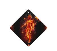 Poezjzw 4pcs Fire Nude Woman Flame Pattern Lavender Scent Car Aroma Square Hanging Fragrance Applies To Closet Shoe