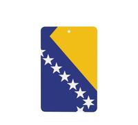 Poezjzw 4pcs Flag Of Bosnia And Herzegovina Pattern Lavender Scent Car Aroma Rectangle Hanging Fragrance Applies To Closet Shoe