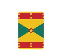 Poezjzw 4pcs Flag Of Grenada Pattern Lavender Scent Car Aroma Rectangle Hanging Fragrance Applies To Closet Shoe
