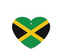 Poezjzw 4pcs Flag Of Jamaica Pattern Lavender Scent Car Aroma Heart Shape Hanging Fragrance Applies To Closet Shoe