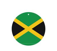 Poezjzw 4pcs Flag Of Jamaica Pattern Lavender Scent Car Aroma Round Shape Hanging Fragrance Applies To Closet Shoe