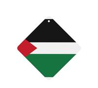 Poezjzw 4pcs Flag Of The State Of Palestine Pattern Lavender Scent Car Aroma Square Hanging Fragrance Applies To Closet Shoe