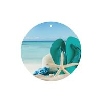 Poezjzw 4pcs Flip-Flops Pattern Lavender Scent Car Aroma Round Shape Hanging Fragrance Applies To Closet Shoe