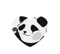 Poezjzw 4pcs Funny Panda Pattern Lavender Scent Car Aroma Heart Shape Hanging Fragrance Applies To Closet Shoe