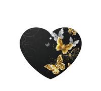 Poezjzw 4pcs Gold White Butterflies Black Pattern Lavender Scent Car Aroma Heart Shape Hanging Fragrance Applies To Closet Shoe
