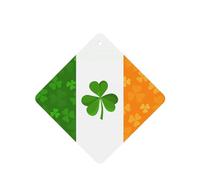 Poezjzw 4pcs Irish Flag Pattern Lavender Scent Car Aroma Square Hanging Fragrance Applies To Closet Shoe