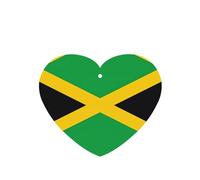 Poezjzw 4pcs Jamaica Flag Pattern Lavender Scent Car Aroma Heart Shape Hanging Fragrance Applies To Closet Shoe
