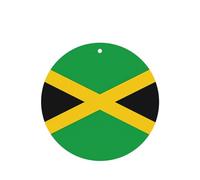 Poezjzw 4pcs Jamaica Flag Pattern Lavender Scent Car Aroma Round Shape Hanging Fragrance Applies To Closet Shoe