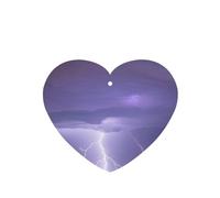 Poezjzw 4pcs Lightning Storm Pattern Lavender Scent Car Aroma Heart Shape Hanging Fragrance Applies To Closet Shoe