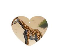 Poezjzw 4pcs Mother And Child Giraffe Pattern Lavender Scent Car Aroma Heart Shape Hanging Fragrance Applies To Closet Shoe