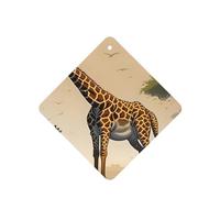 Poezjzw 4pcs Mother And Child Giraffe Pattern Lavender Scent Car Aroma Square Hanging Fragrance Applies To Closet Shoe