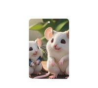 Poezjzw 4pcs Mother And Child Rats Pattern Lavender Scent Car Aroma Rectangle Hanging Fragrance Applies To Closet Shoe