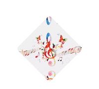 Poezjzw 4pcs Music Butterfly Pattern Lavender Scent Car Aroma Square Hanging Fragrance Applies To Closet Shoe