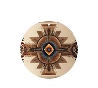 Poezjzw 4pcs Native American Painting Pattern Lavender Scent Car Aroma Round Shape Hanging Fragrance Applies To Closet Shoe
