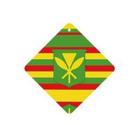 Poezjzw 4pcs Native Hawaiian Flag Pattern Lavender Scent Car Aroma Square Hanging Fragrance Applies To Closet Shoe