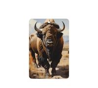 Poezjzw 4pcs North American Bison Herd Pattern Lavender Scent Car Aroma Rectangle Hanging Fragrance Applies To Closet Shoe