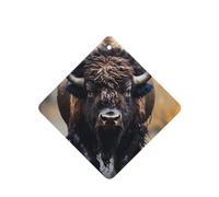 Poezjzw 4pcs North American Bison Pattern Lavender Scent Car Aroma Square Hanging Fragrance Applies To Closet Shoe