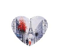 Poezjzw 4pcs Paris City Tree Eiffel Tower Art Pattern Lavender Scent Car Aroma Heart Shape Hanging Fragrance Applies To Closet Shoe