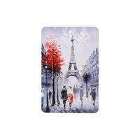 Poezjzw 4pcs Paris City Tree Eiffel Tower Art Pattern Lavender Scent Car Aroma Rectangle Hanging Fragrance Applies To Closet Shoe