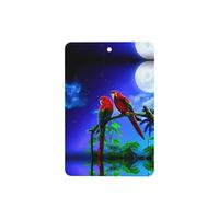Poezjzw 4pcs Parrot Pattern Lavender Scent Car Aroma Rectangle Hanging Fragrance Applies To Closet Shoe