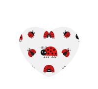 Poezjzw 4pcs Red Ladybug Pattern Lavender Scent Car Aroma Heart Shape Hanging Fragrance Applies To Closet Shoe