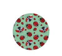 Poezjzw 4pcs Red Ladybugs On A Blue Background Pattern Lavender Scent Car Aroma Round Shape Hanging Fragrance Applies To Closet Shoe
