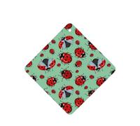 Poezjzw 4pcs Red Ladybugs On A Blue Background Pattern Lavender Scent Car Aroma Square Hanging Fragrance Applies To Closet Shoe