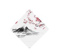 Poezjzw 4pcs Red Sun Hill, Japan Pattern Lavender Scent Car Aroma Square Hanging Fragrance Applies To Closet Shoe