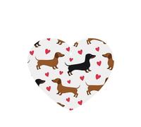 Poezjzw 4pcs Romantic Dachshunds Pattern Lavender Scent Car Aroma Heart Shape Hanging Fragrance Applies To Closet Shoe