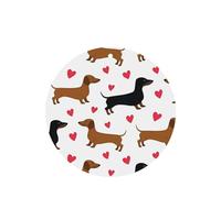 Poezjzw 4pcs Romantic Dachshunds Pattern Lavender Scent Car Aroma Round Shape Hanging Fragrance Applies To Closet Shoe