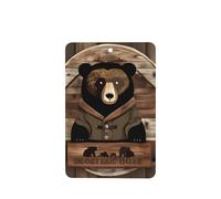 Poezjzw 4pcs Rustic Bear Pattern Lavender Scent Car Aroma Rectangle Hanging Fragrance Applies To Closet Shoe