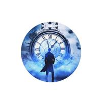 Poezjzw 4pcs Sci-Fi Clock Pattern Lavender Scent Car Aroma Round Shape Hanging Fragrance Applies To Closet Shoe