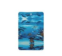 Poezjzw 4pcs Sea Blue Marine Life Pattern Lavender Scent Car Aroma Rectangle Hanging Fragrance Applies To Closet Shoe