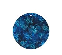 Poezjzw 4pcs Sea Turtle-Blue Pattern Lavender Scent Car Aroma Round Shape Hanging Fragrance Applies To Closet Shoe