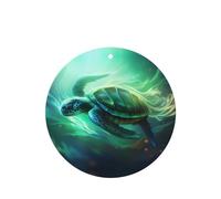 Poezjzw 4pcs Sea Turtle Swimming Pattern Lavender Scent Car Aroma Round Shape Hanging Fragrance Applies To Closet Shoe