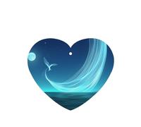 Poezjzw 4pcs Sea Veil Tent Pattern Lavender Scent Car Aroma Heart Shape Hanging Fragrance Applies To Closet Shoe